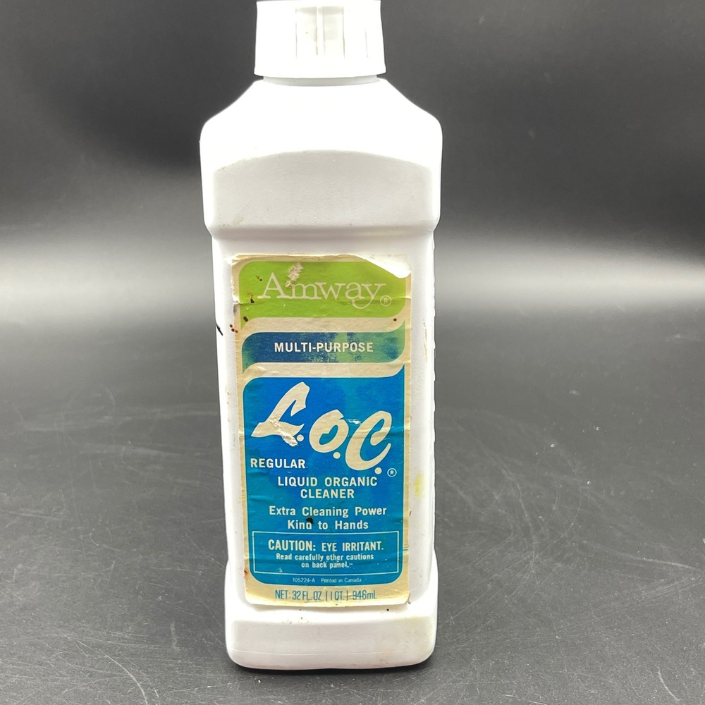 Vintage Amway LOC Regular Liquid‎ Organic Cleaner 32oz Bottle 1971 2/3 Full